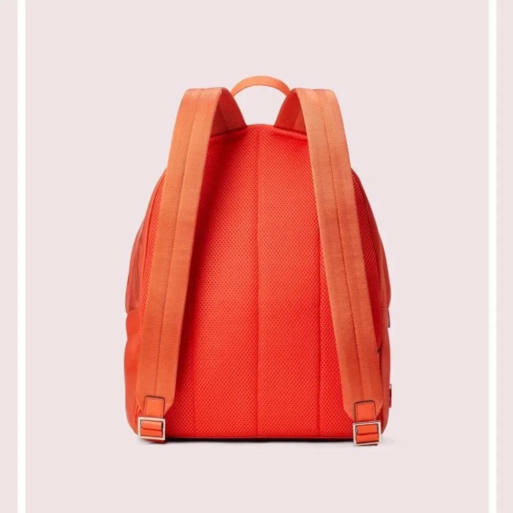 Kate Spade large orange nylon backpack
